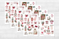 Preview: Mädchen Weihnachten Sticker Set