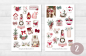 Preview: Mädchen Weihnachten Sticker Set