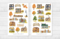 Preview: Häuser Herbst Sticker Set