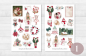 Preview: Mädchen Weihnachten Sticker Set