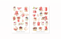 Preview: Rote Küche Sticker Set