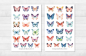 Preview: Schmetterlinge Sticker Set