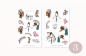 Preview: Mädchen Frühling Sticker Set