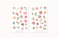 Preview: Peony Sticker Set