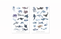 Preview: Meerestiere Sticker Set