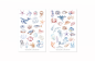 Preview: Meerestiere Sticker Set