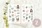 Preview: Mädchen Sommer Sticker Set
