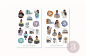Preview: Mädchen Bücher Sticker Set