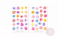 Preview: Bunte Blumen Sticker Set