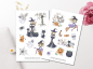 Preview: Halloween Hexe Sticker Set