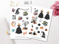 Preview: Girls Witch Sticker Set