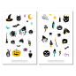 Preview: Halloween Hexe Sticker Set