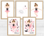 Preview: Mädchen Ballerina Poster - DIN A5, A4
