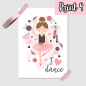 Preview: Mädchen Ballerina Poster - DIN A5, A4