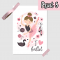 Preview: Mädchen Ballerina Poster - DIN A5, A4