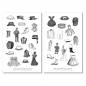 Preview: Vintage Fashion Sticker Set