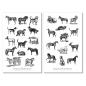 Preview: Vintage Farmtiere Sticker Set