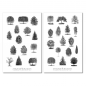 Preview: Vintage Trees Sticker Set