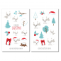 Preview: Snow Fox Christmas Sticker Set