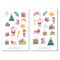 Preview: Weihnachten Aquarell Sticker Set