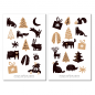 Preview: Christmas Trees and Animals Sticker Set