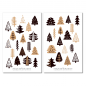 Preview: Christmas Trees and Animals Sticker Set