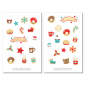 Preview: Weihnachten Niedlich Sticker Set