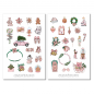 Preview: Weihnachten Rosa Sticker Set