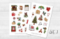 Preview: Mädchen Weihnachten Sticker Set