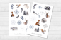 Preview: Winter Tiere Sticker Set