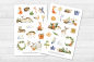 Preview: Wald Tiere Sticker Set