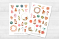 Preview: Weihnachten Eichhörnchen Sticker Set