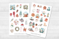 Preview: Winter Snowman Sticker Set