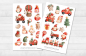 Preview: Christmas Gnomes Sticker Set