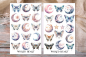 Preview: Schmetterlinge Stickerbogen
