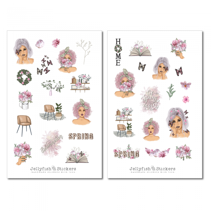 Girls Spring Sticker Set