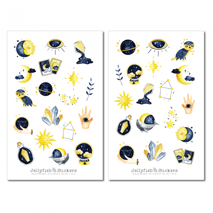 Astronomie Sticker Set