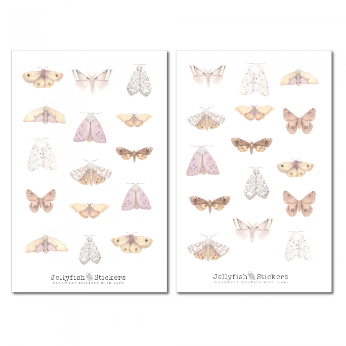 Moths Sticker Set