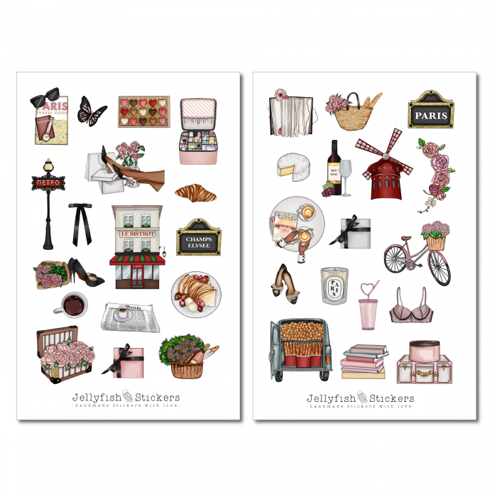 Girls Paris Sticker Set