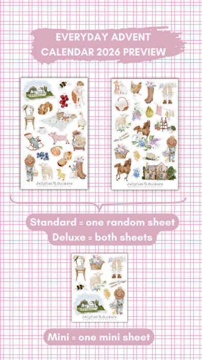VORBESTELLUNG + BONUS - Sticker Adventskalender 2026: EVERYDAY