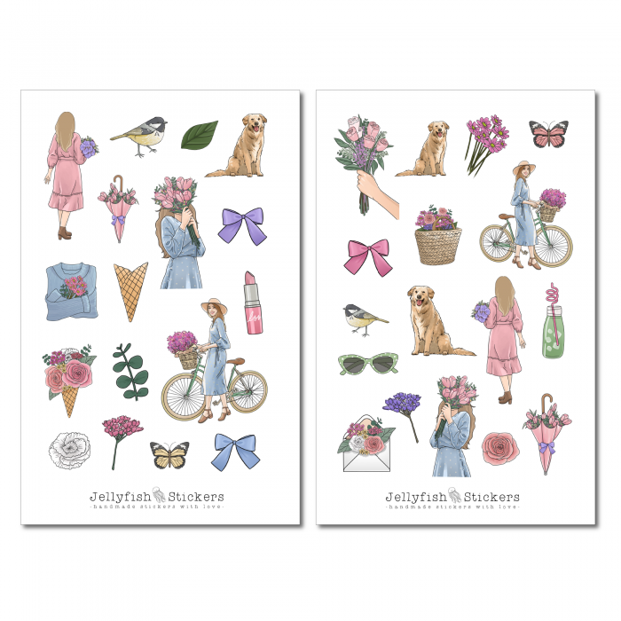 Girls Summer Sticker Set