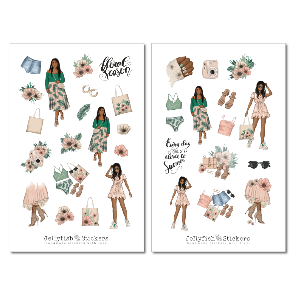 Girls Spring Sticker Set