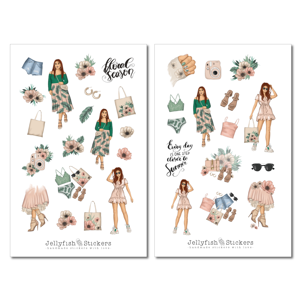 Girls Spring Sticker Set