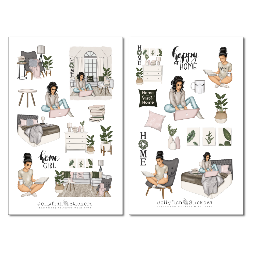 Girl Home Sticker Set