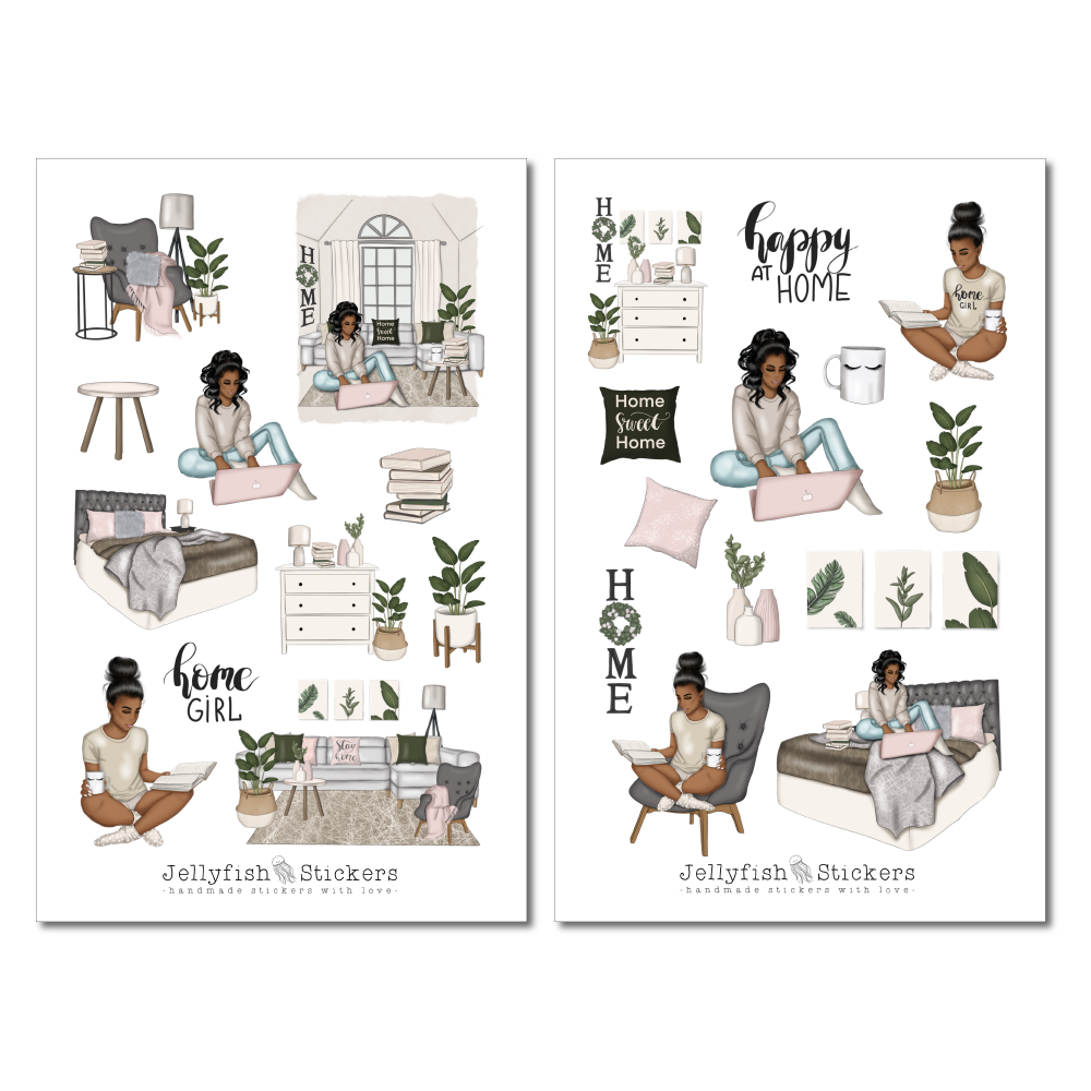 Girl Home Sticker Set