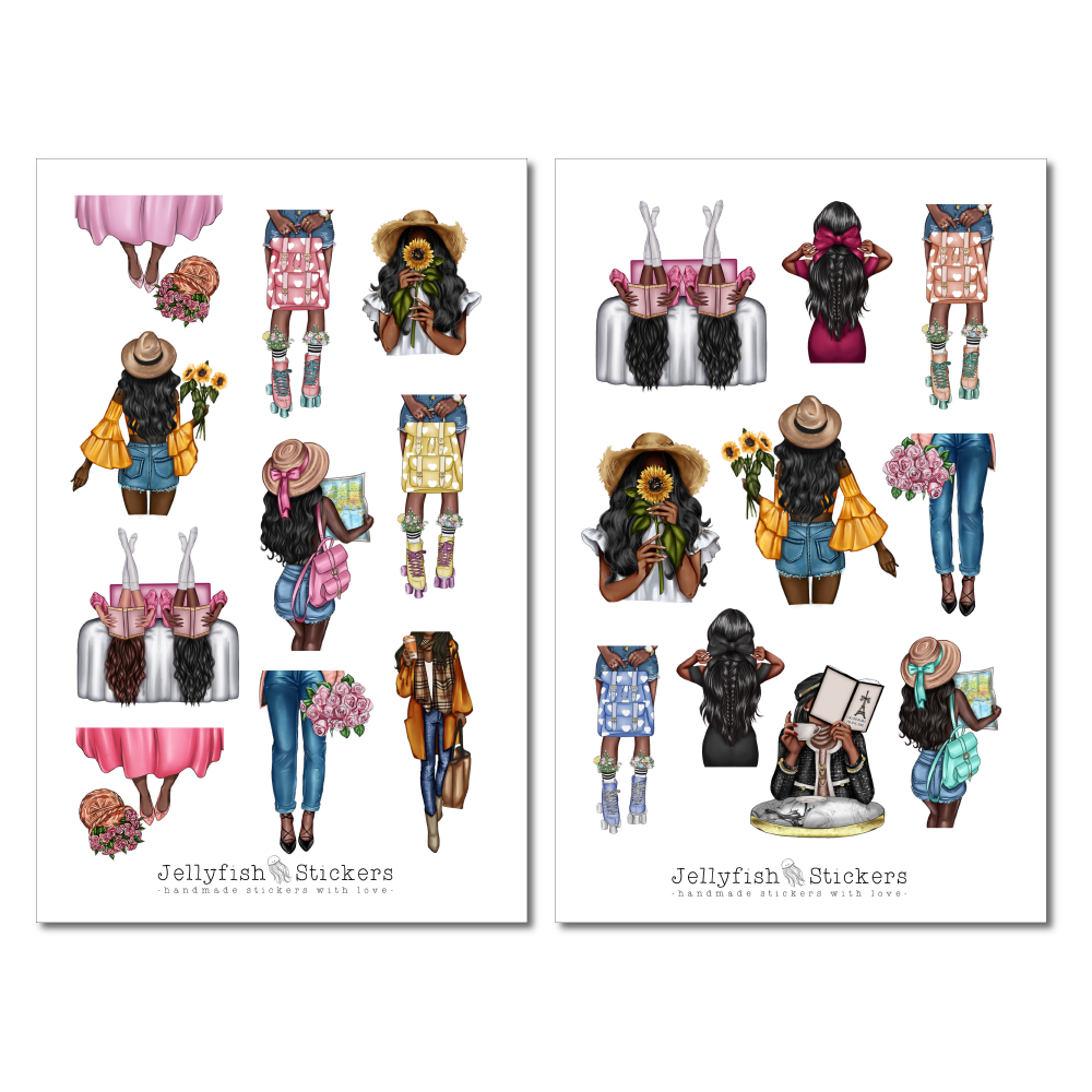 Fashion Girls Sticker Set