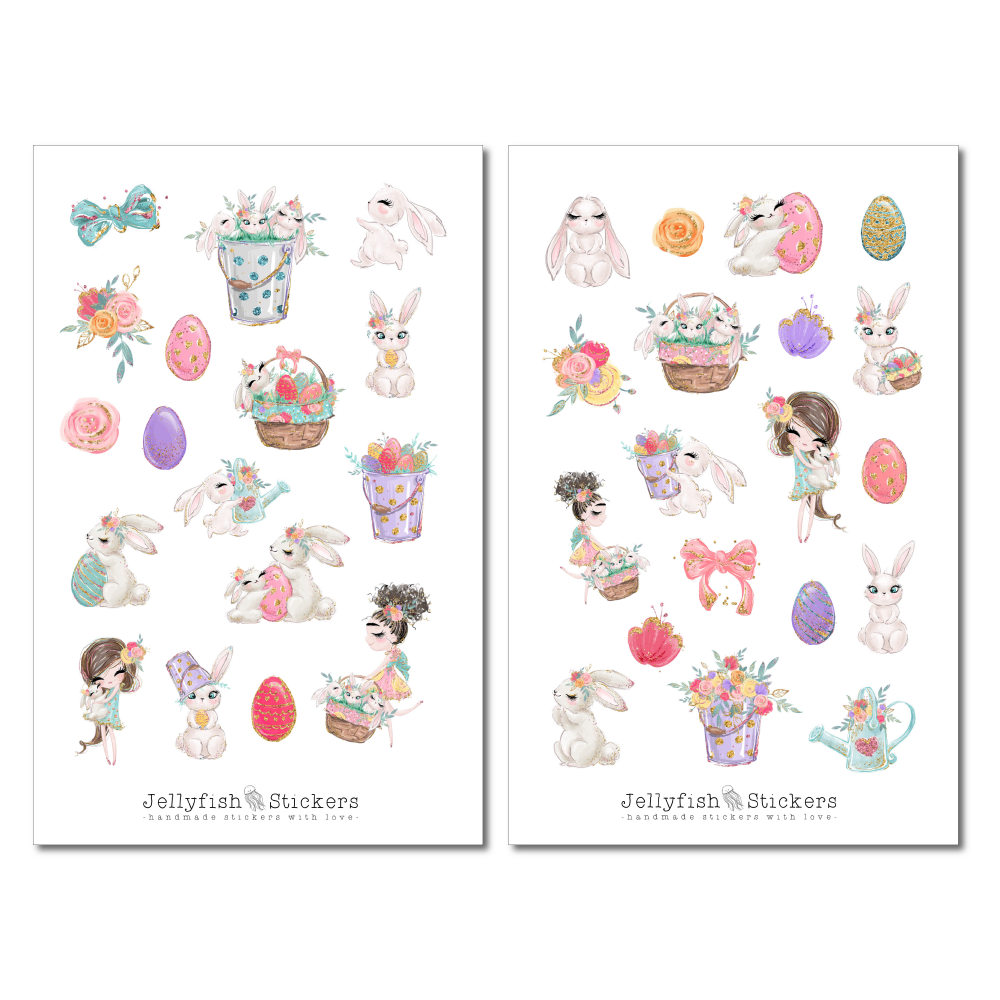 Bunnies Easter Sticker Set