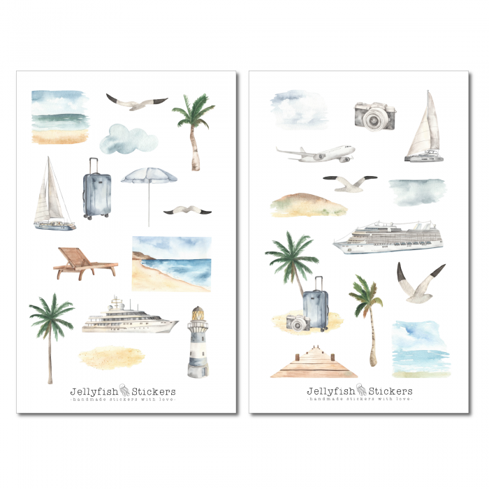 Urlaub Sticker Set