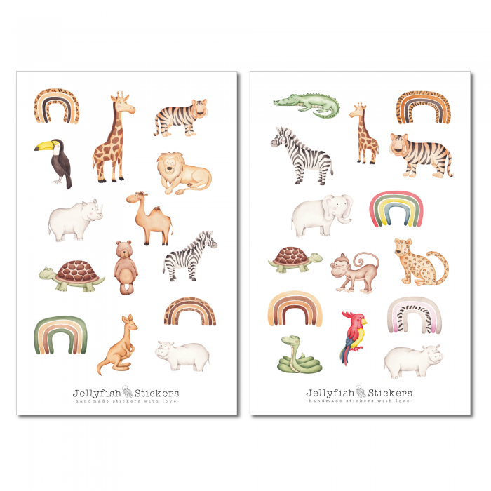 Tiere Sticker Set