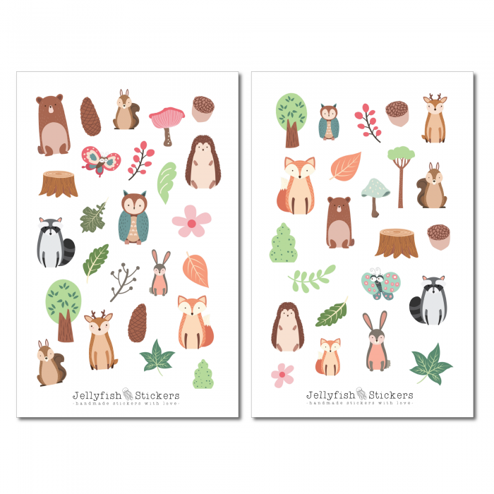 Waldtiere Sticker Set